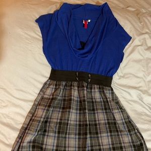 Sexy Plaid Skirt Dress